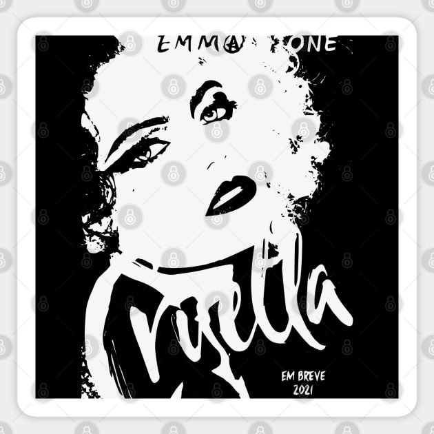 Cruella with Emma Stone Sticker by Evgenija.S